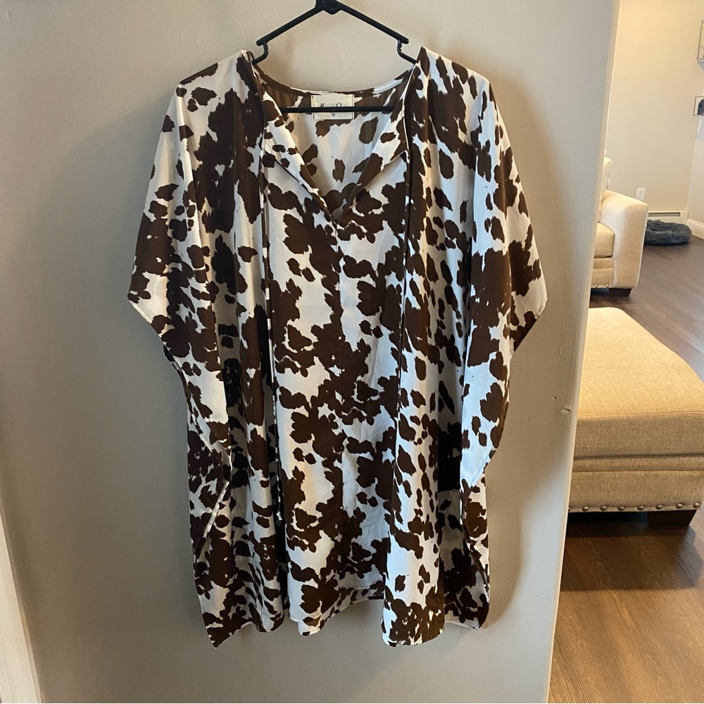 NWOT Cow Print Caftan